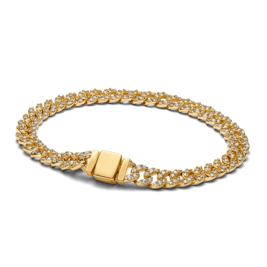 Clara | Kubanisches Rosa Armband 18 Karat Gold