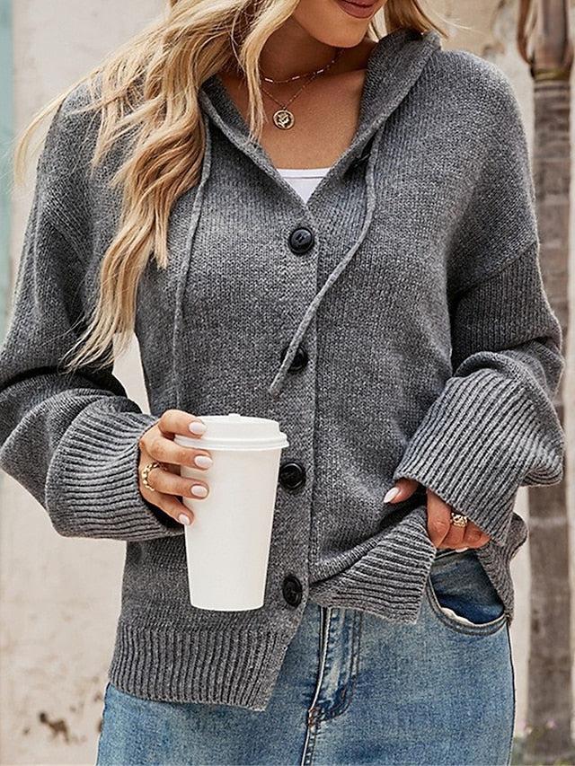Sudadera con capucha lisa para mujer