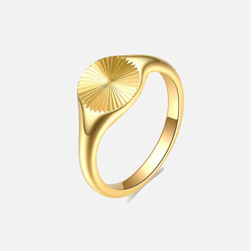 Clara | Sonnenstrahl-Ring 18K Gold