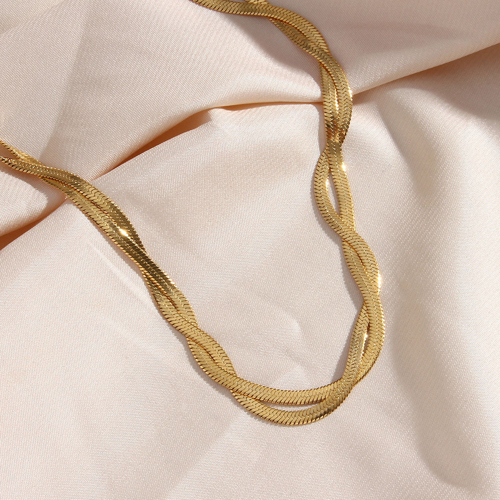 Clara | Pulsera Torcida de Oro de 18K
