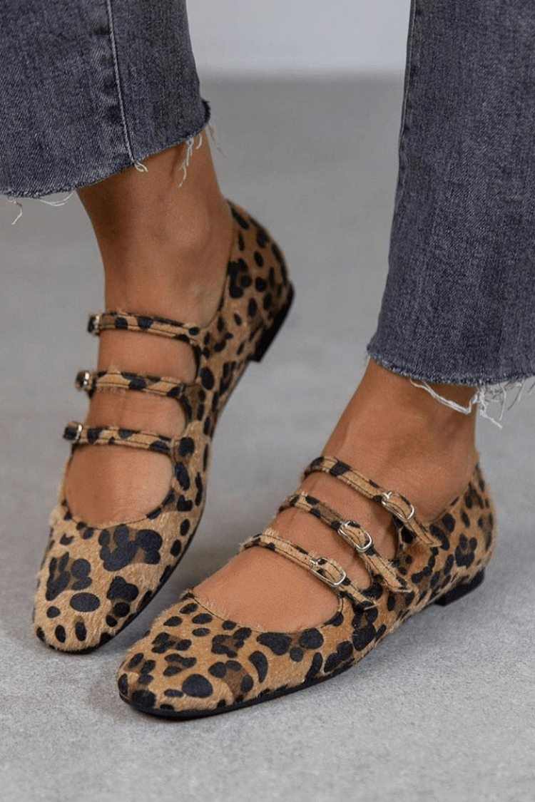 Eden | Ballerine con fibbia leopardata