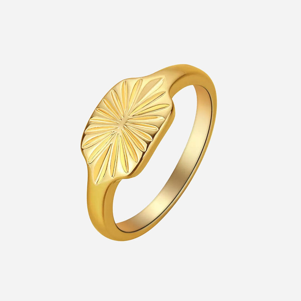 Clara | Sonnenstrahl-Ring 18K Gold