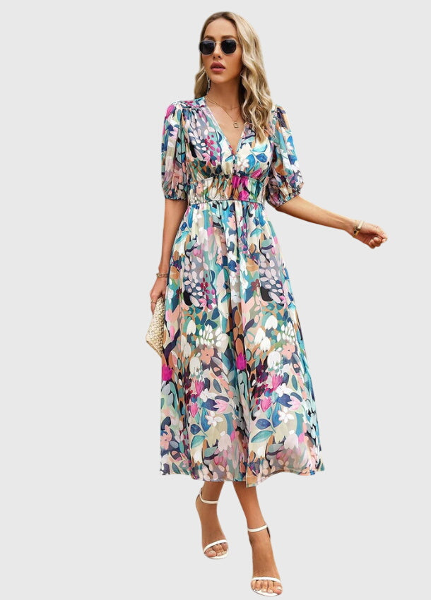 Lirio | Vestido midi floral favorecedor
