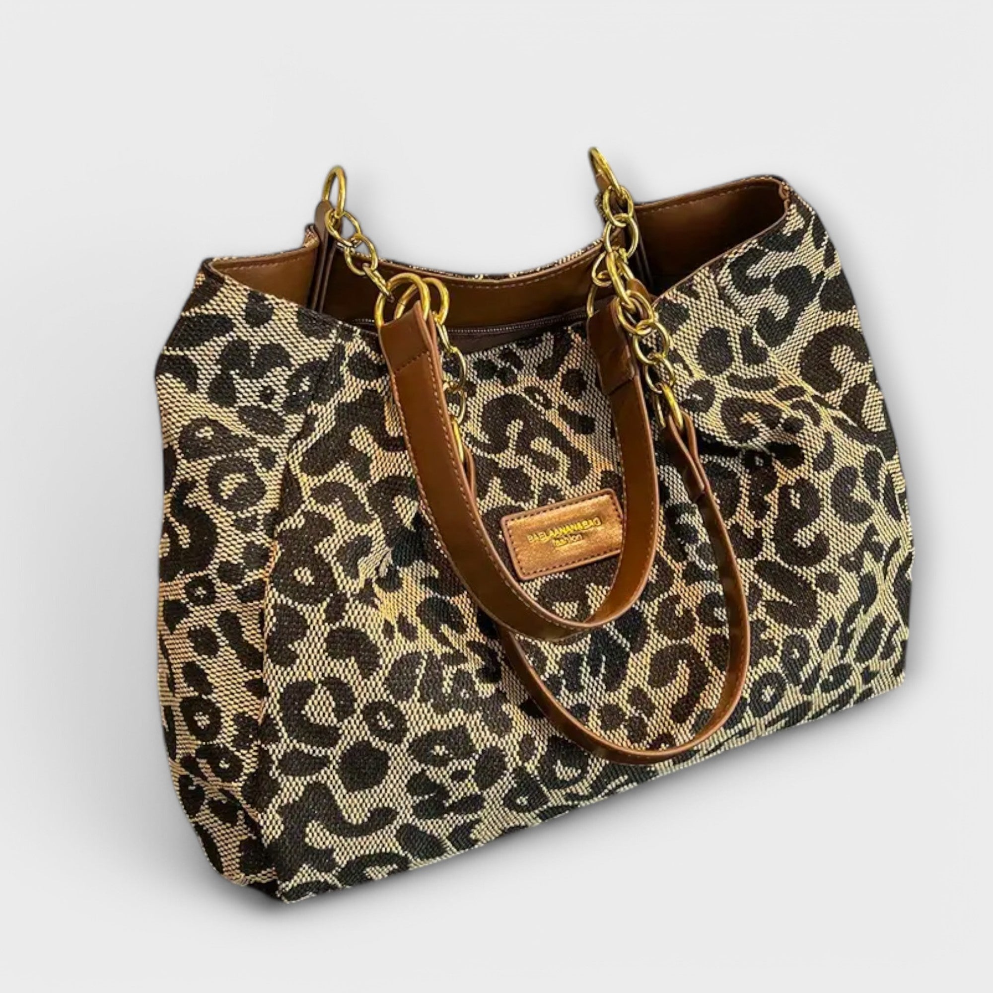 Lily | Plátěná taška s leopardím vzorem