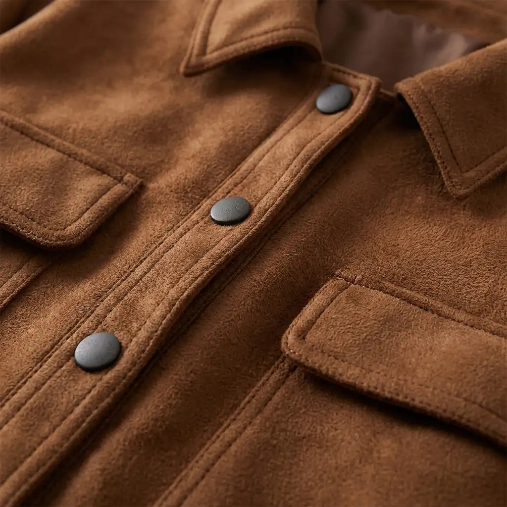 Women's Faux Suede Jacket Refined Structured Silhouette