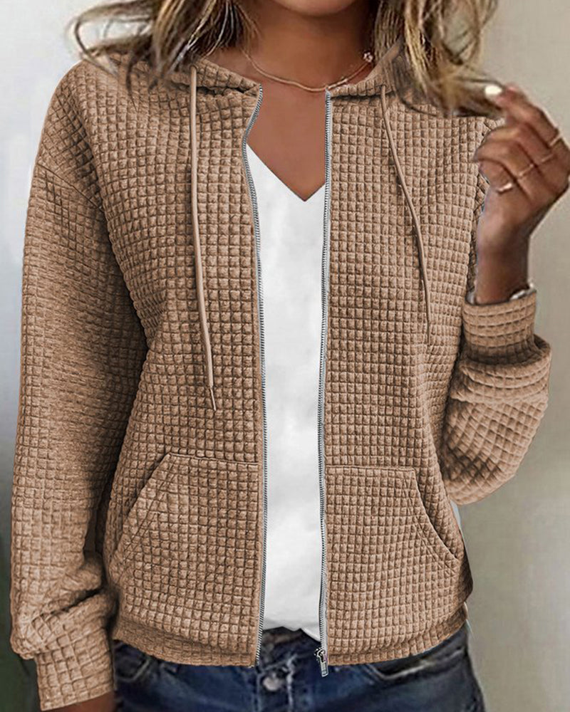 Women's Cotton-Blend Jacket Practical Pockets Modern Cut