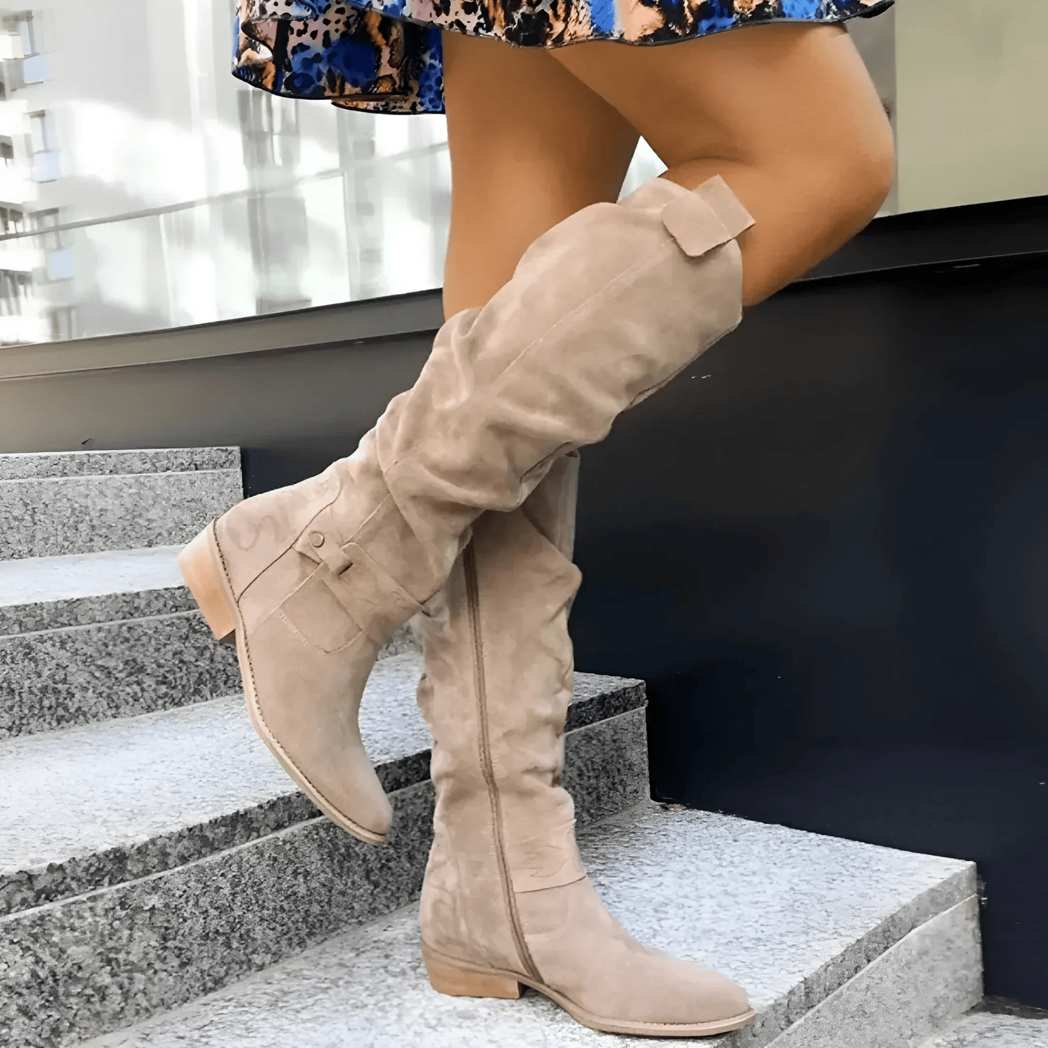Amelia | Botas Altas de Gamuza Elegantes