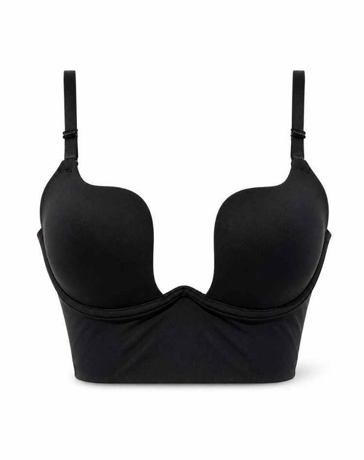 Soutien-gorge push-up adhésif sans dos pour femme, avec bretelles réglables