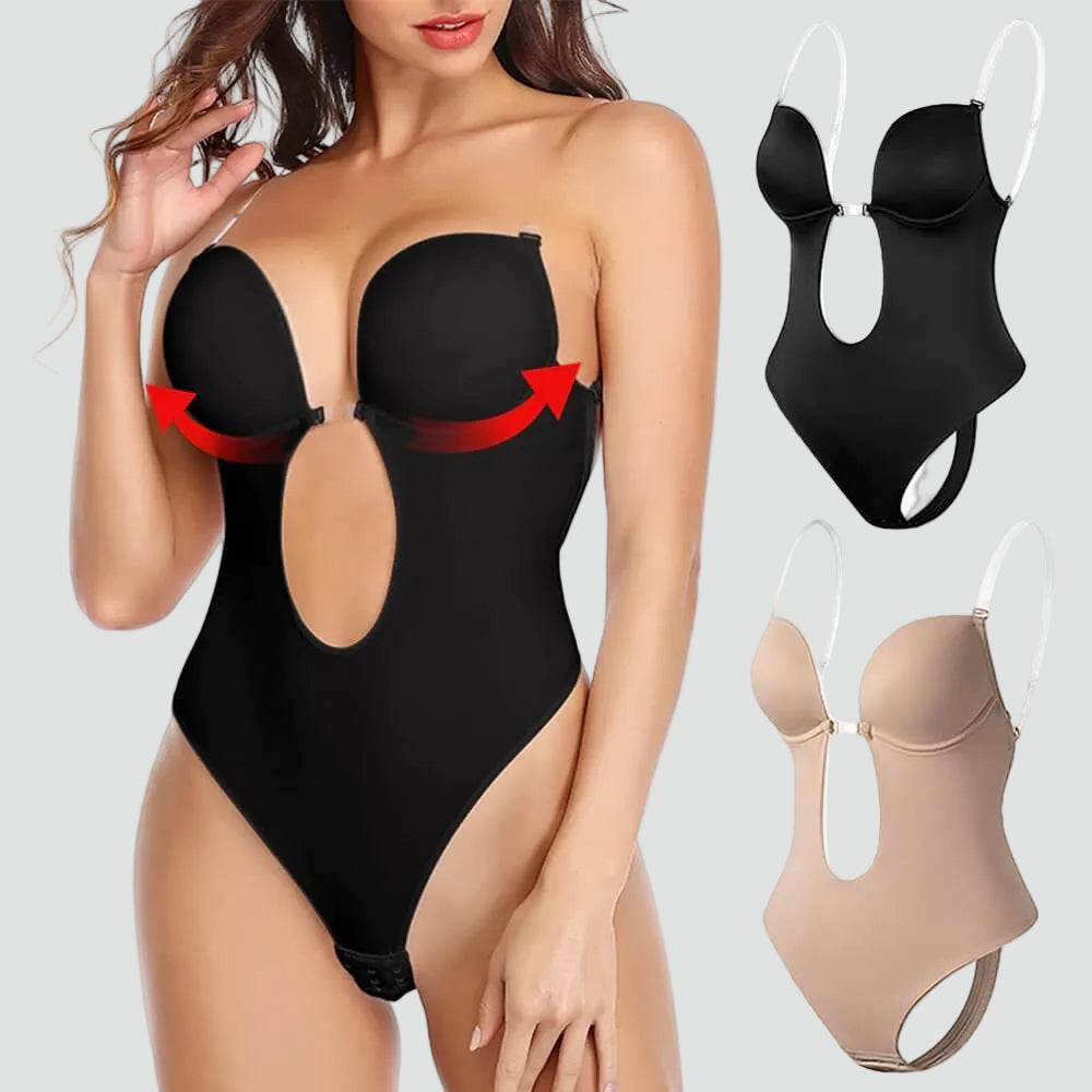 Women's Shaping Bodysuit with Deep V-Neckline