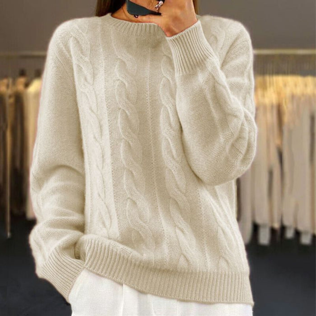 Women's Knit Sweater Refined Texture Sophisticated Cut