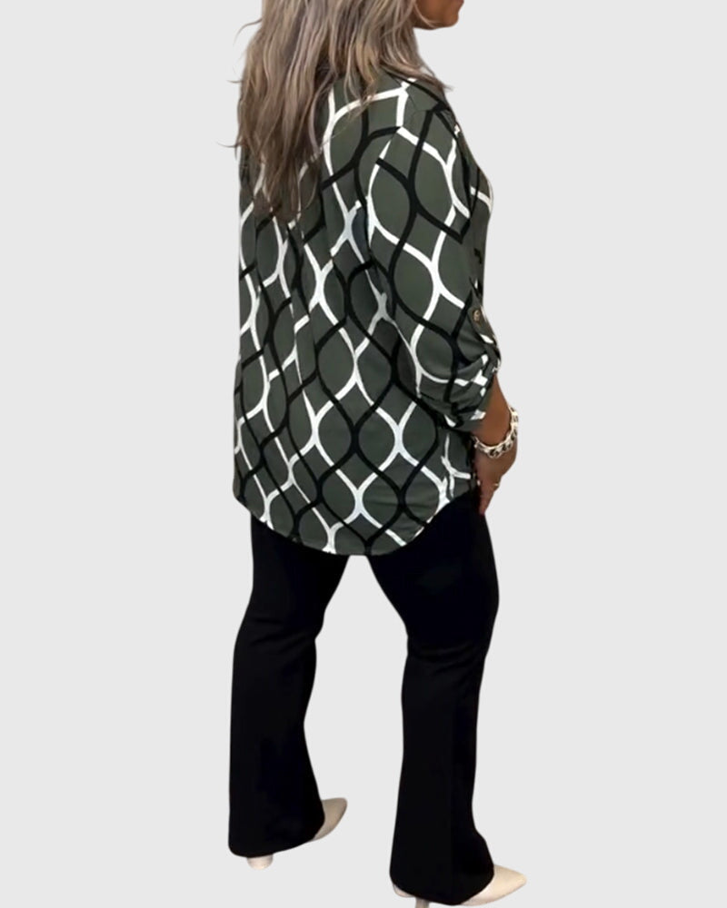 Blusa da donna con scollo a V