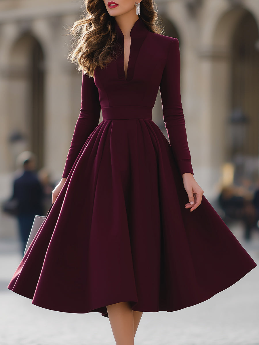 Jennifer | Vestido midi con escote en V