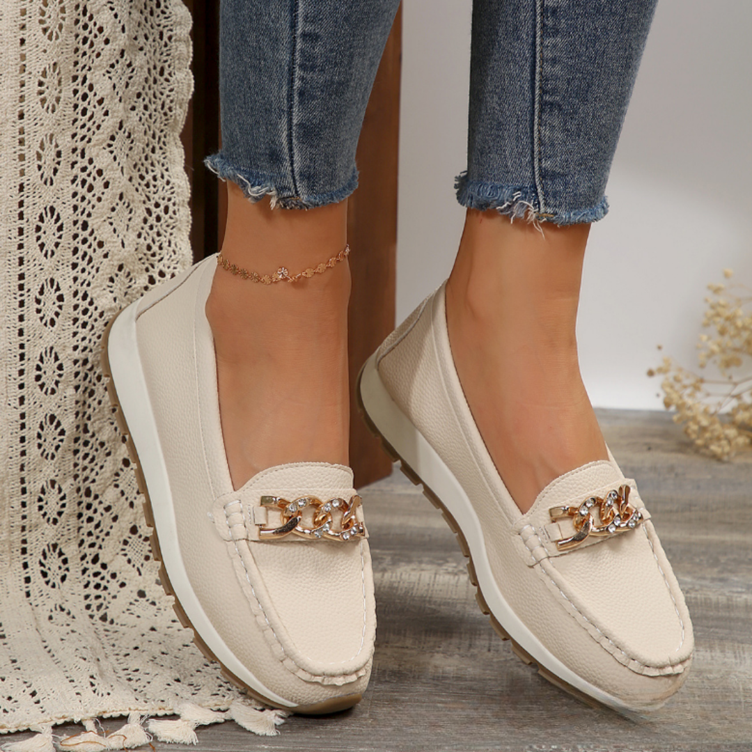 Evelyn - Mocassins à boucle en diamant