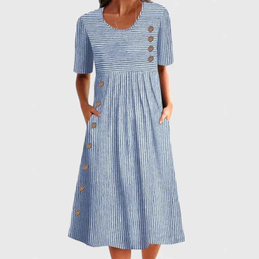 Lily | Vestido midi a rayas