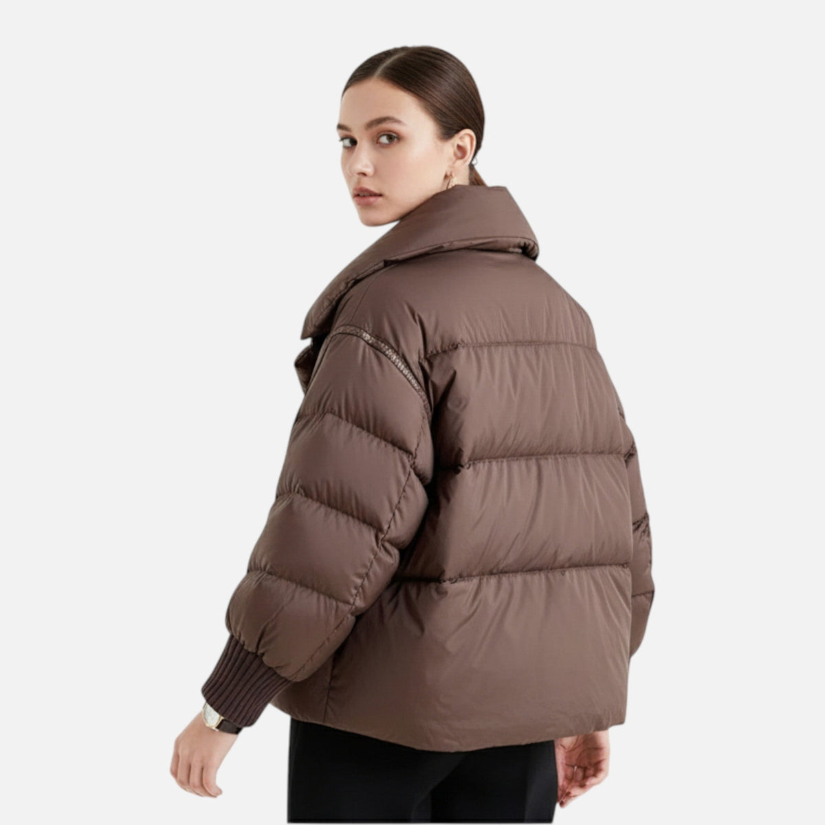 Chaqueta de plumón para mujer con mangas desmontables