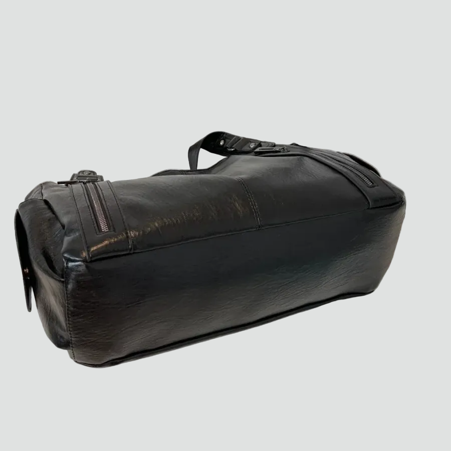 Ampia borsa tote da donna a spalla in pelle sintetica