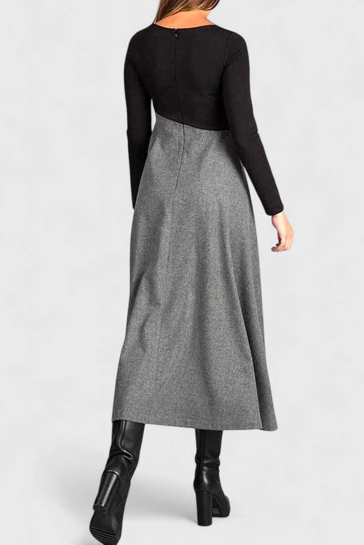 Annie | Elegantes Maxikleid mit langen Ärmeln
