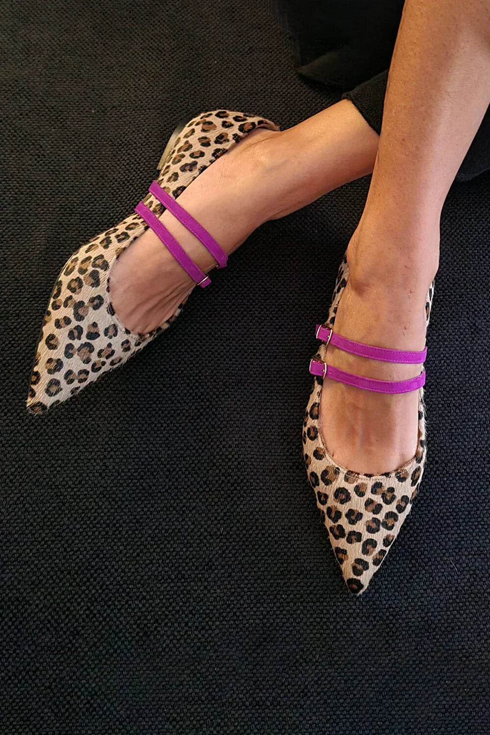 Alice | Ballerine con cinturino stampa leopardata