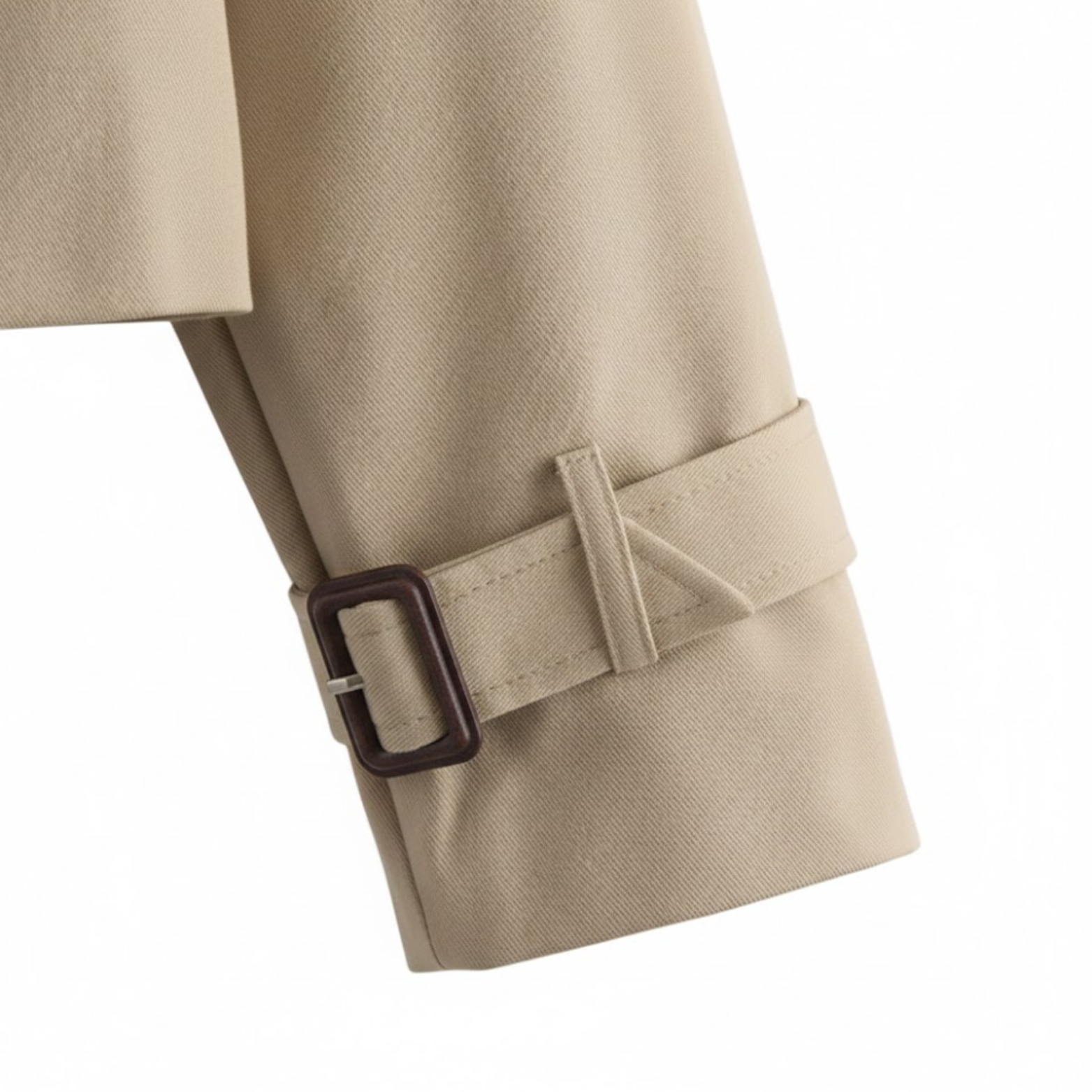 Women's Short Trench Coat Double-Breasted Notch Lapel