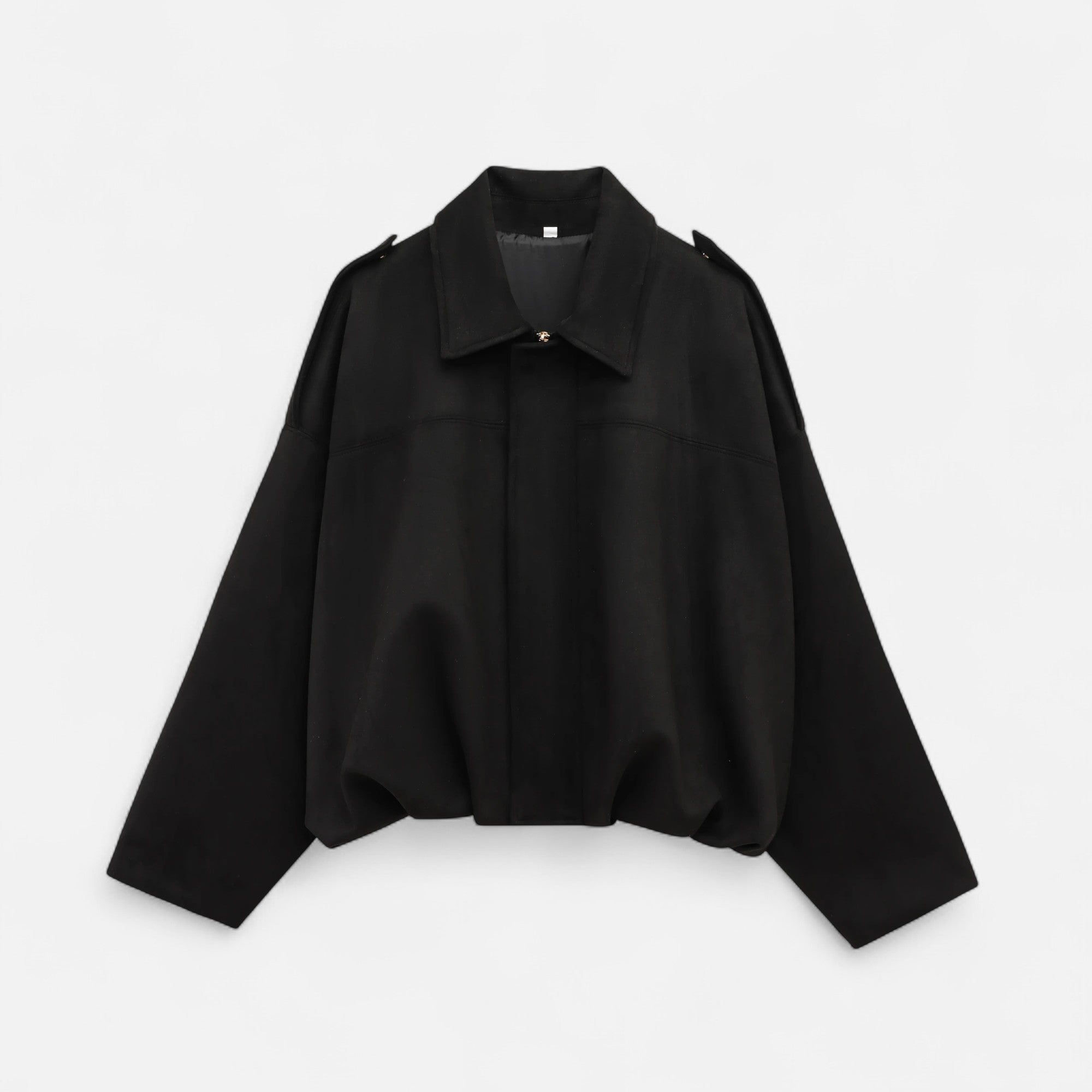 Women's Faux Suede Bomber Jacket Zip-Up Lapel Collar