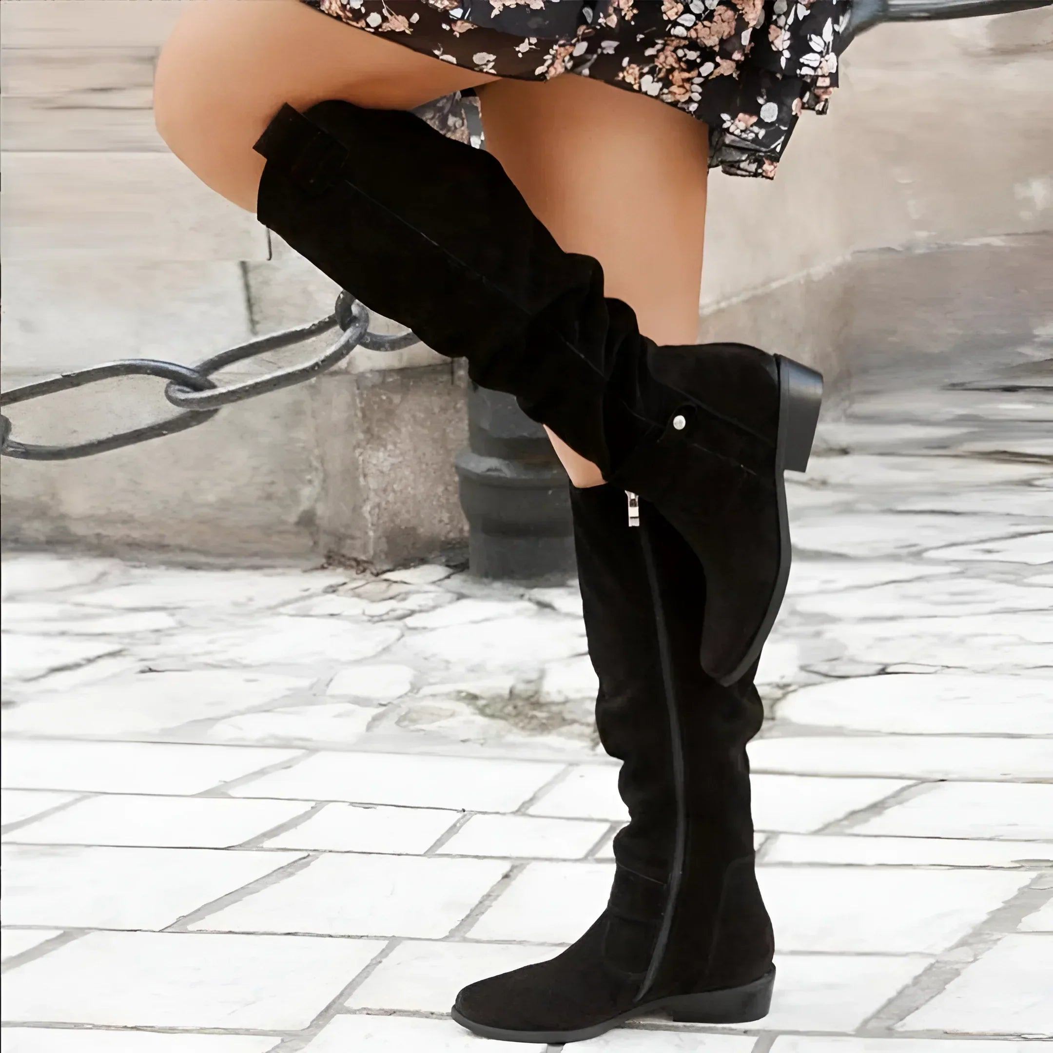 Amelia | Botas Altas de Gamuza Elegantes