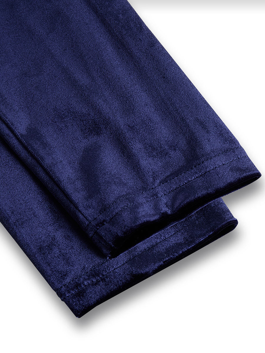 Elissa | Vestido midi de manga larga azul marino