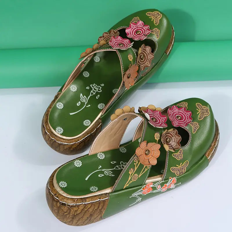 Florence Floral Mule Sandals
