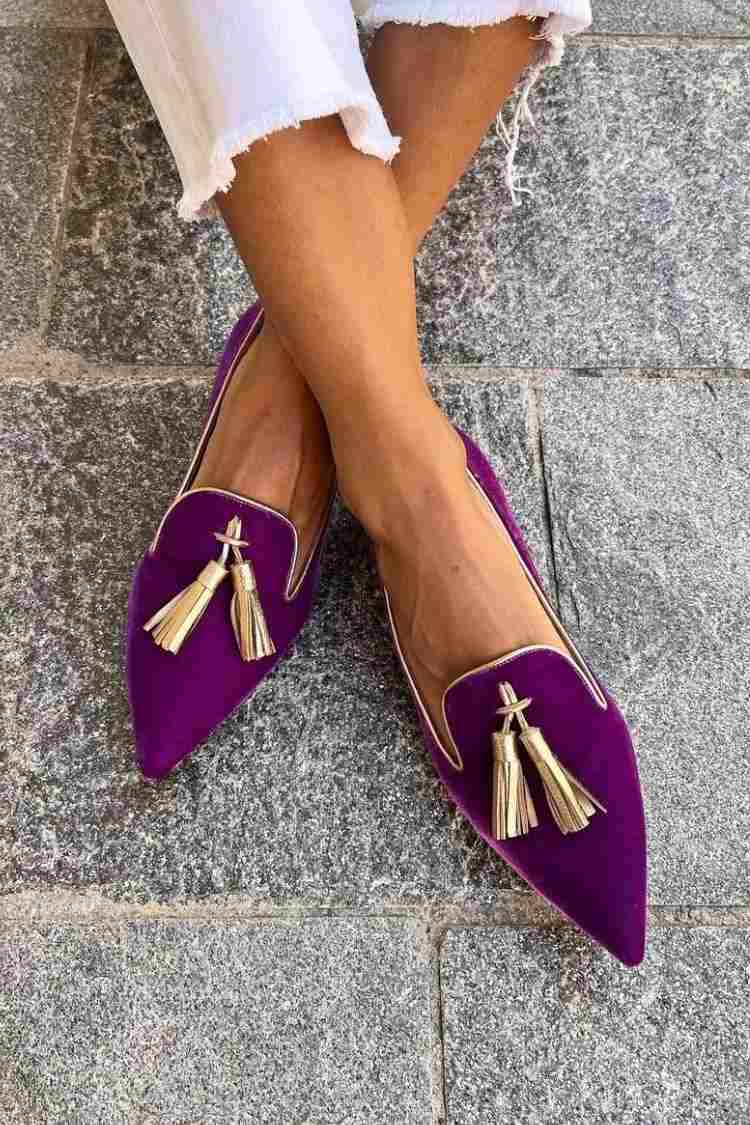 Slipper mit eleganten Quasten