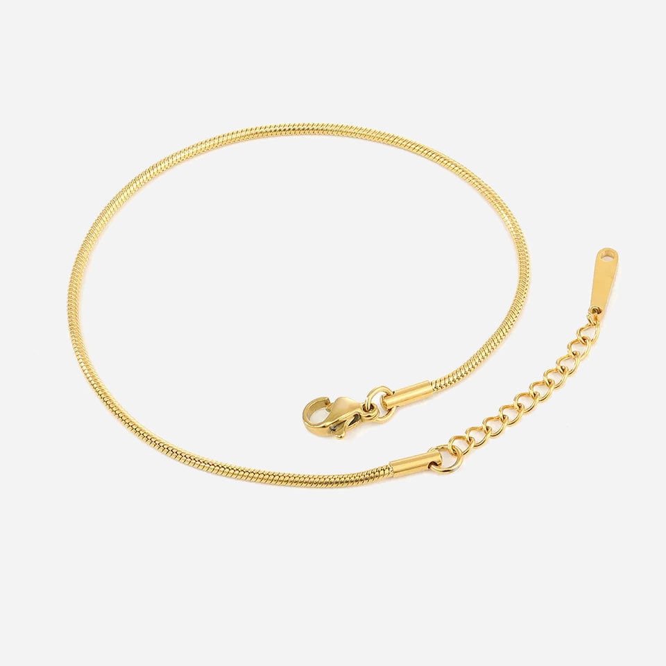 Clara | Bracelet de cheville rose en or 18 carats