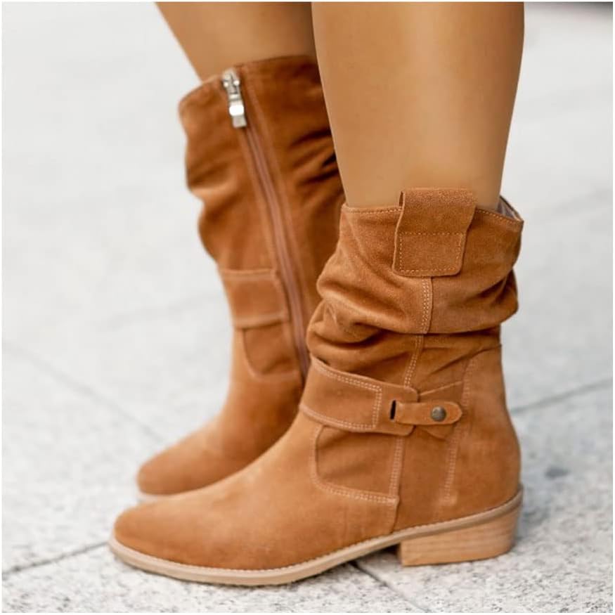 Amelia | Botas Altas de Gamuza Elegantes
