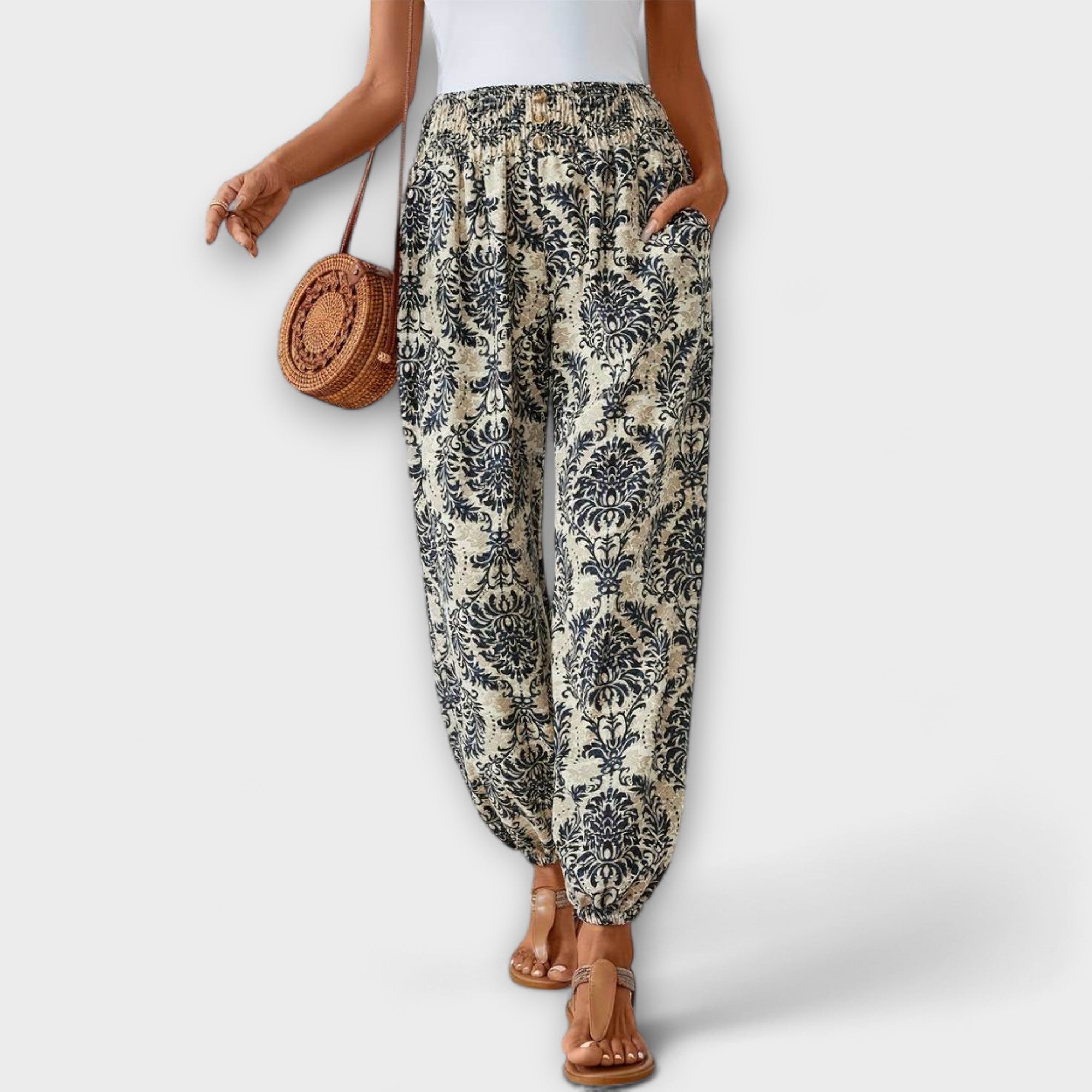 Pantalones de pierna ancha para mujer
