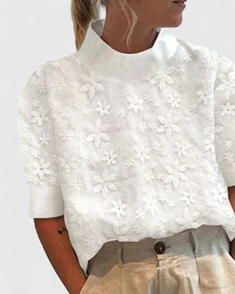 Lily | Elegantní halenka s stojáčkovým límcem