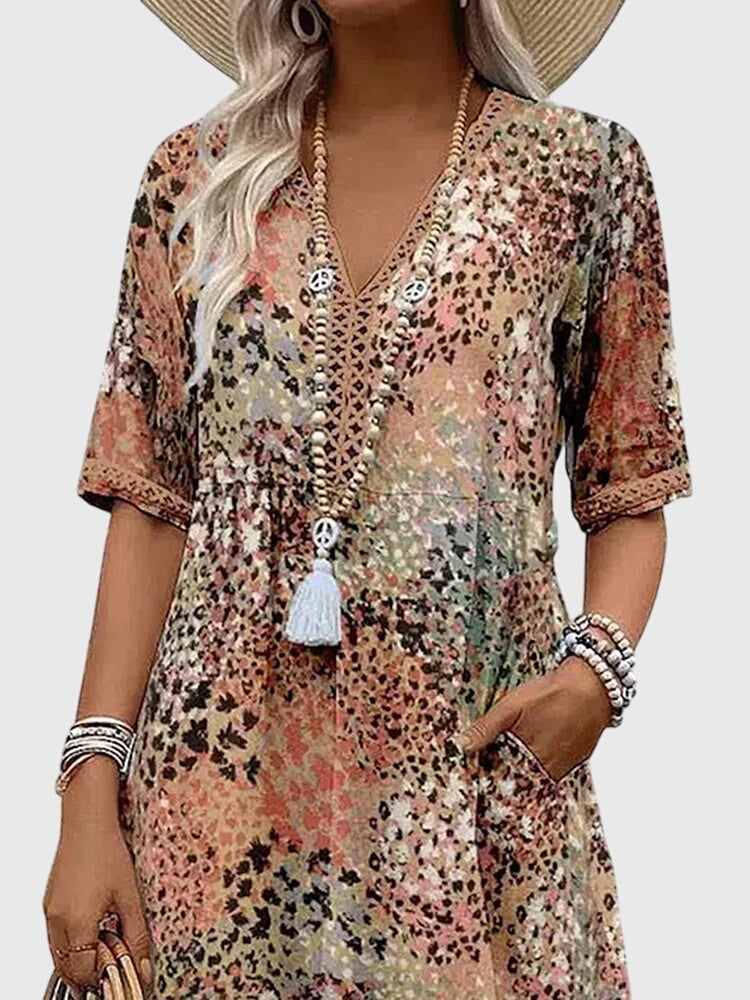 Lily | Elegant Floral Midi Dress