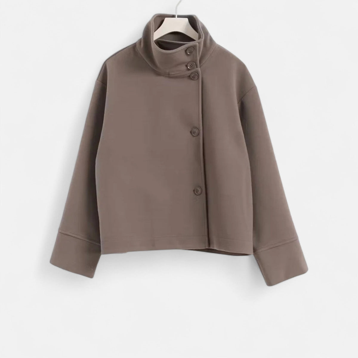 Cappotto corto da donna con collo alto
