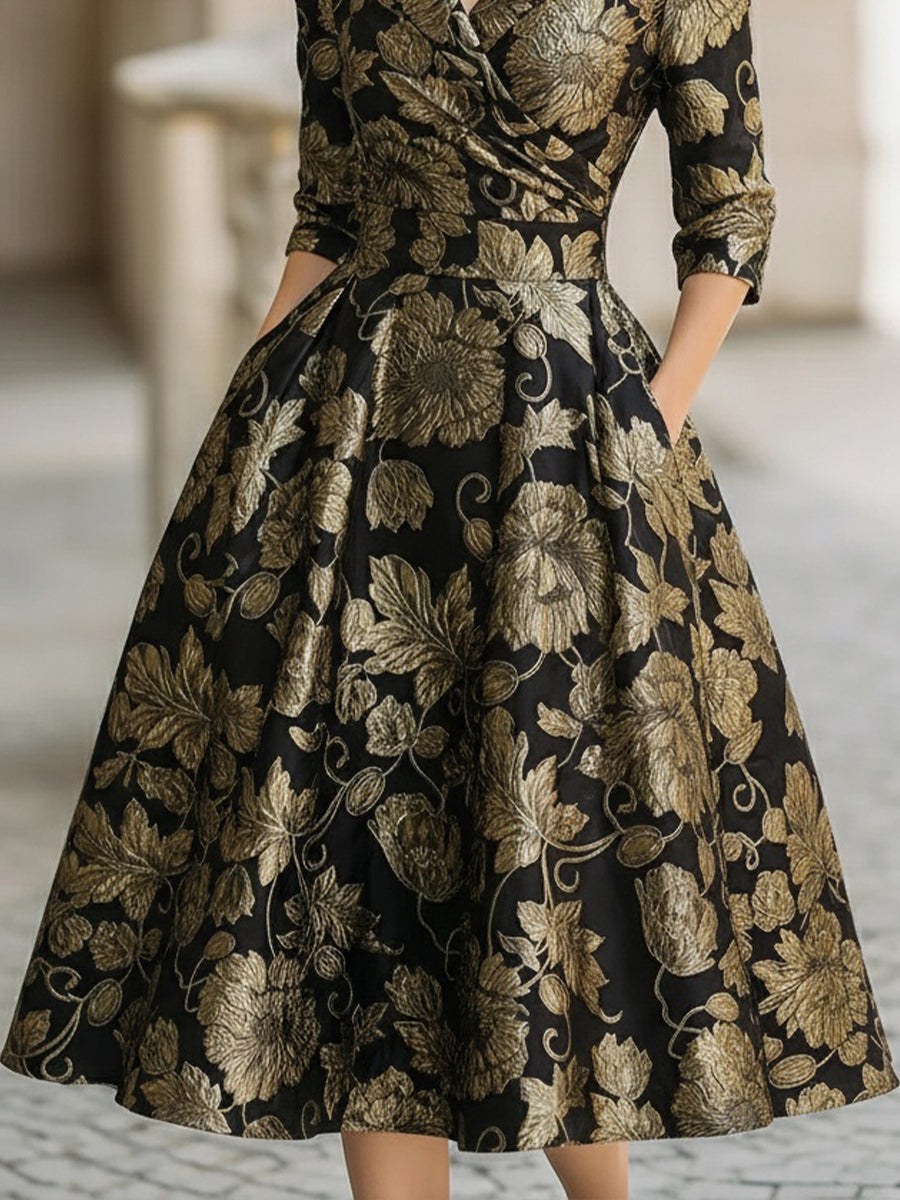 Meghan | Vestido midi con flores