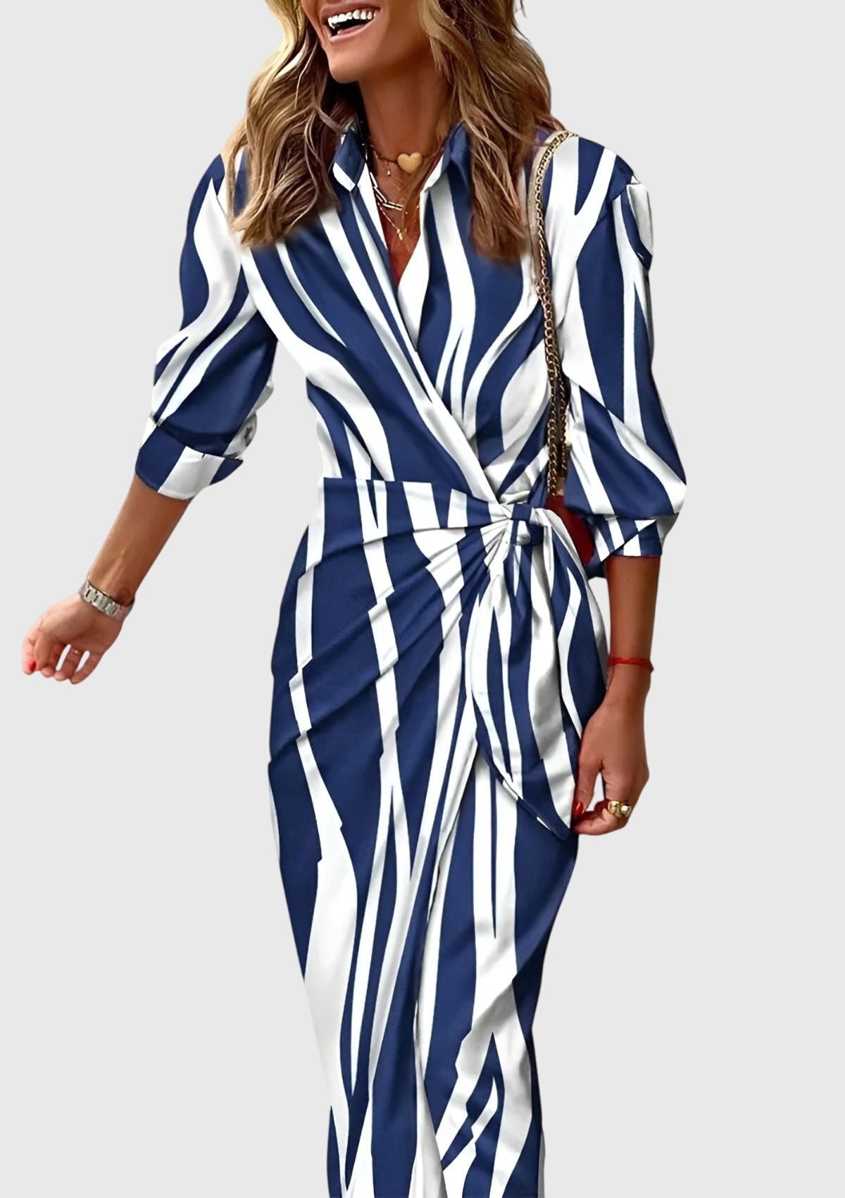 Lily | Elegant Wrap Dress with Print
