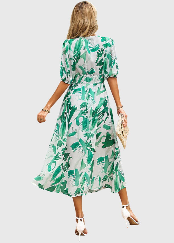 Lily | Flattering Floral Midi Dress