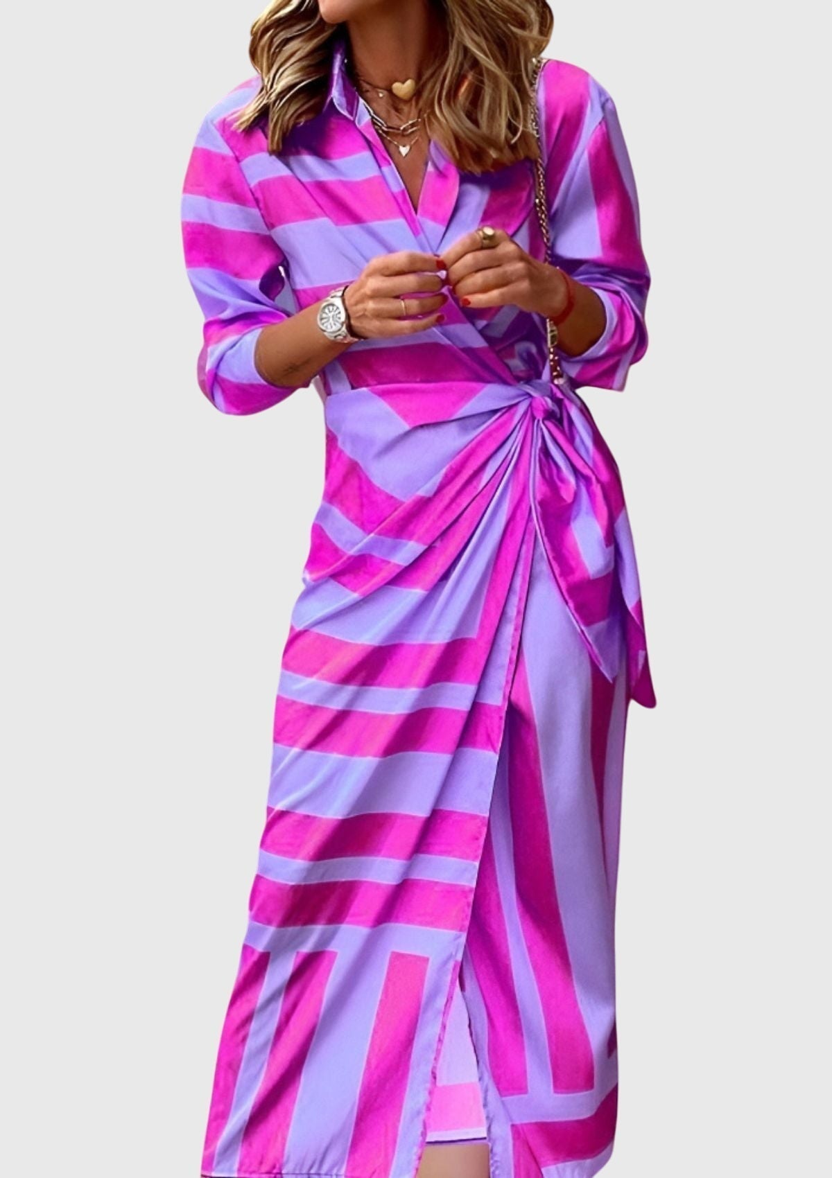 Lily | Elegant Wrap Dress with Print