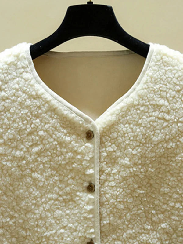 Women's Lambswool Vest Sleeveless Buttoned Layer