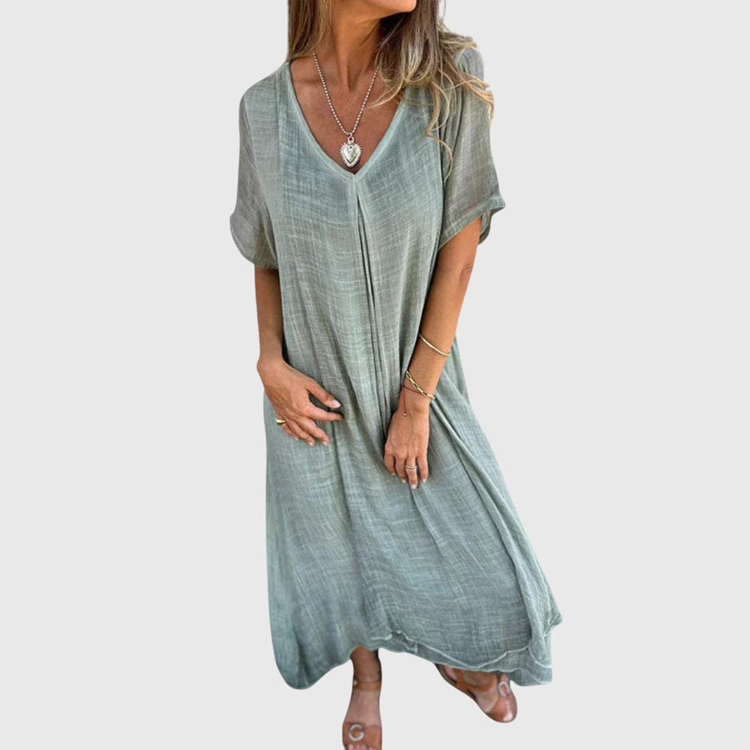 Lily | Elegant Lightweight V-Neck Dress