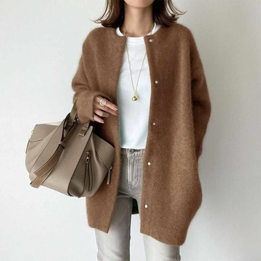 Cardigan tricoté long pour femme