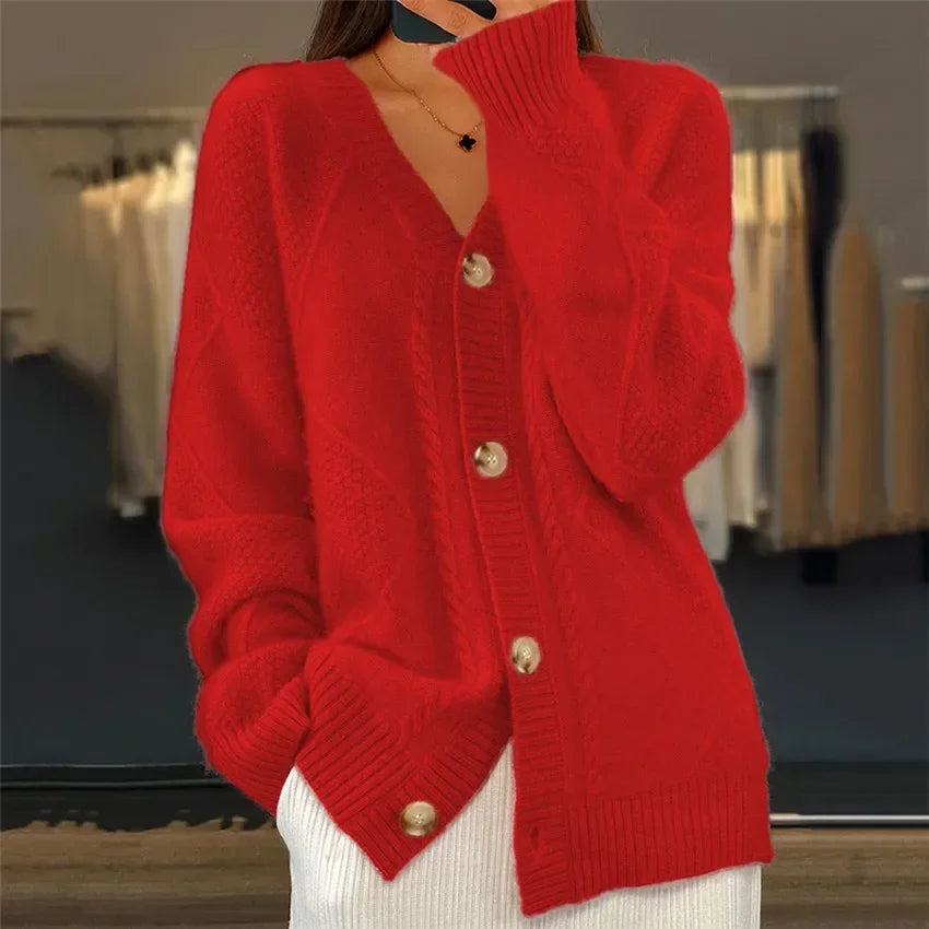 Women's Knitted Vest V-Neck Soft Versatile Layer