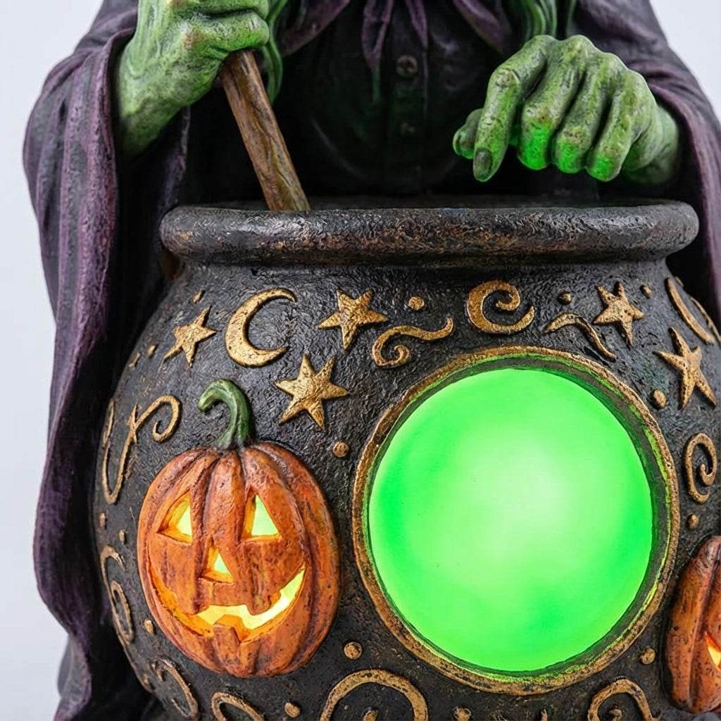 Witch Cauldron LED Lamp Halloween Decoration