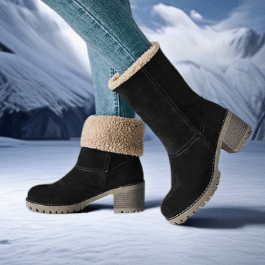 Ella | Botas de lana hasta media pantorrilla