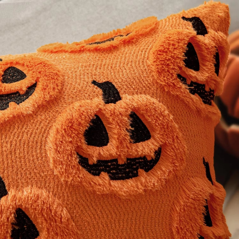 Plush Pumpkin Cushion Cover Halloween Home Decor
