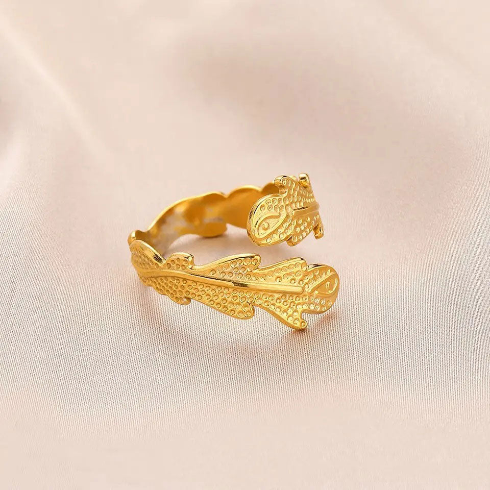 Clara | Korallenring 18 Karat Gold
