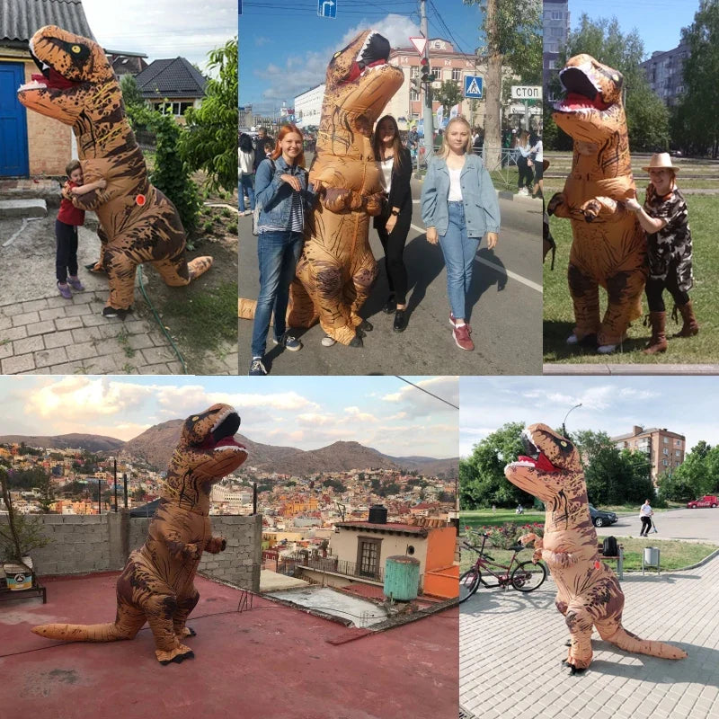 Inflatable Dinosaur Costume Unisex Halloween Cosplay Festival