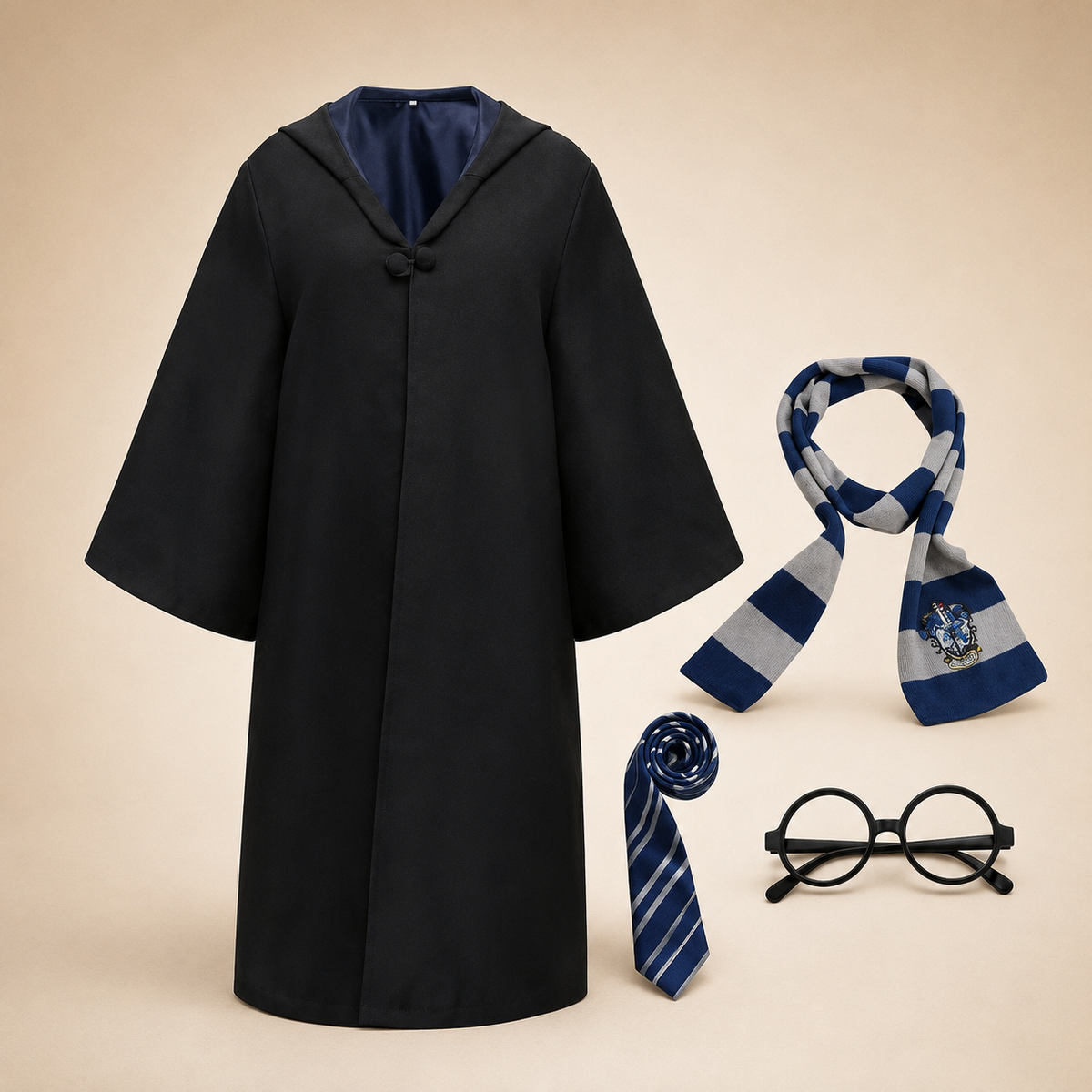 Wizard School Robe & Wand Set Halloween Cosplay Costume