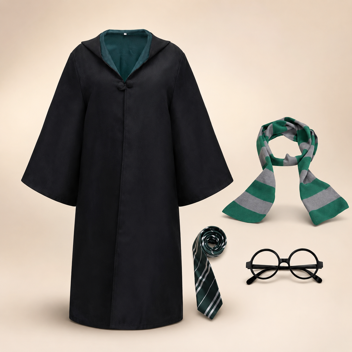 Wizard School Robe & Wand Set Halloween Cosplay Costume