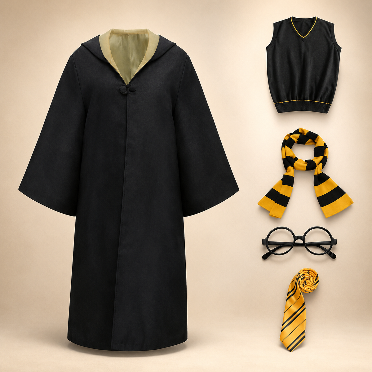 Wizard School Robe & Wand Set Halloween Cosplay Costume